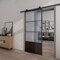 Renin Concorde Frosted Glass Metal Barn Door with Installation Hardware Kit 37 in. KMCTCCF-37BL - alternate 2